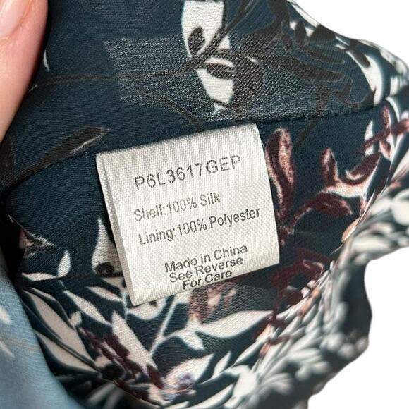 NWT Parker Reuben Combo Asymmetric Hem Midi Dress in Nautic Privett Small - Picture 5 of 9